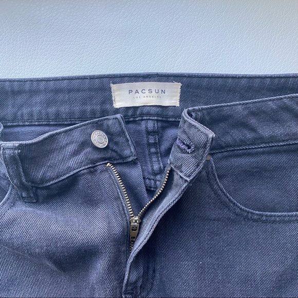 Black Denim Mini Skirt by Pacsun with Lace Up Detail on Sides ❤️‍🔥 - Picture 4 of 4